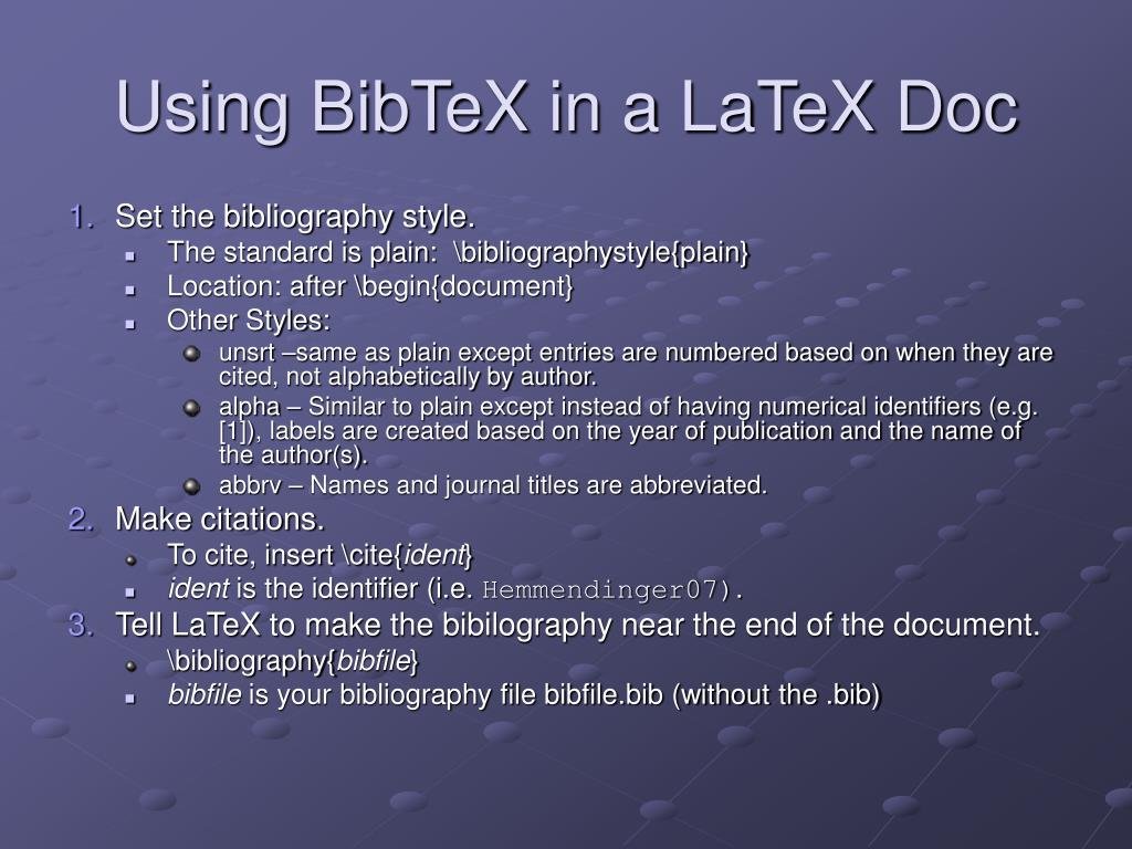Integrating BibTeX With LaTeX for Simplified Academic Citation